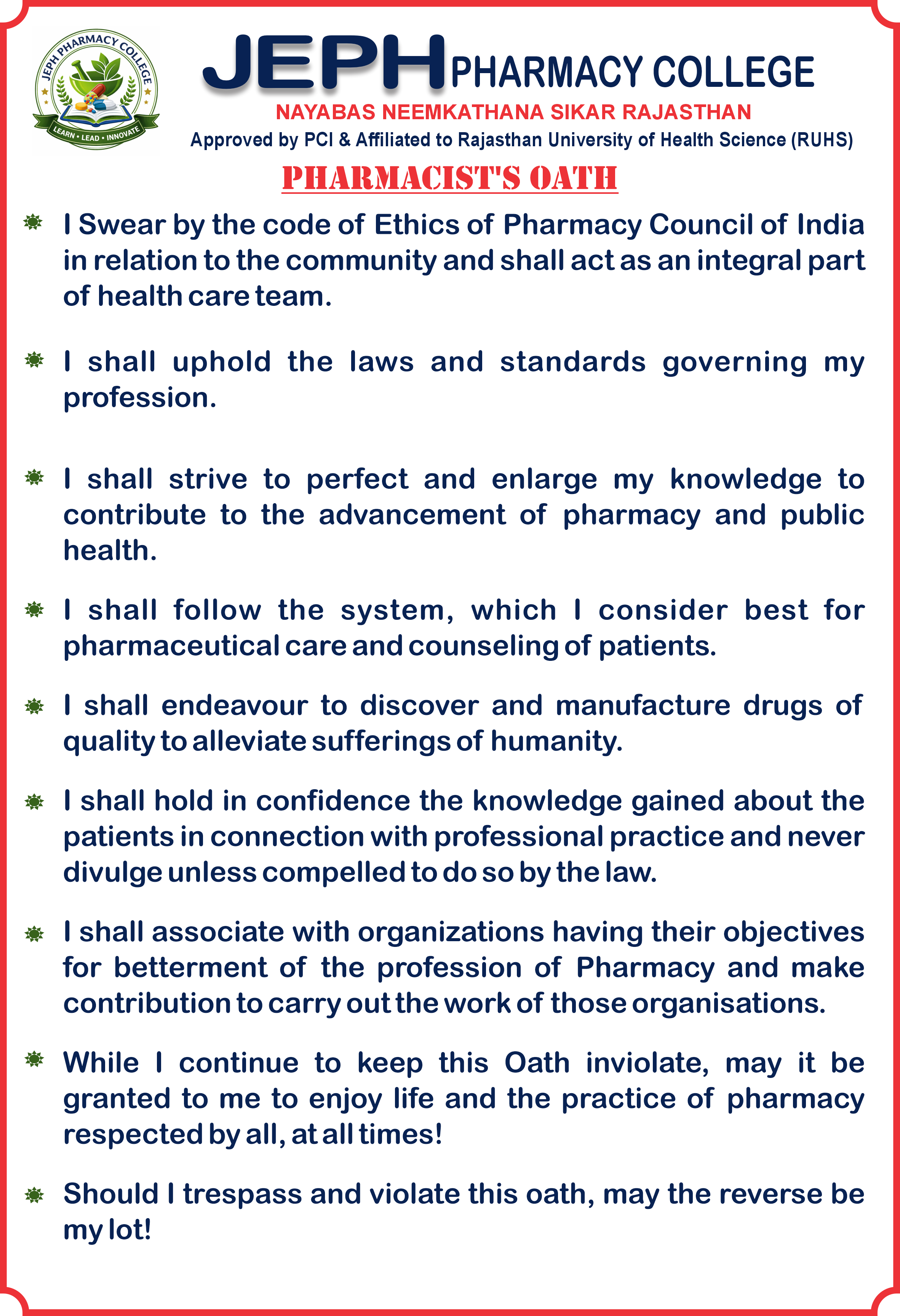 Pharmacist Oath